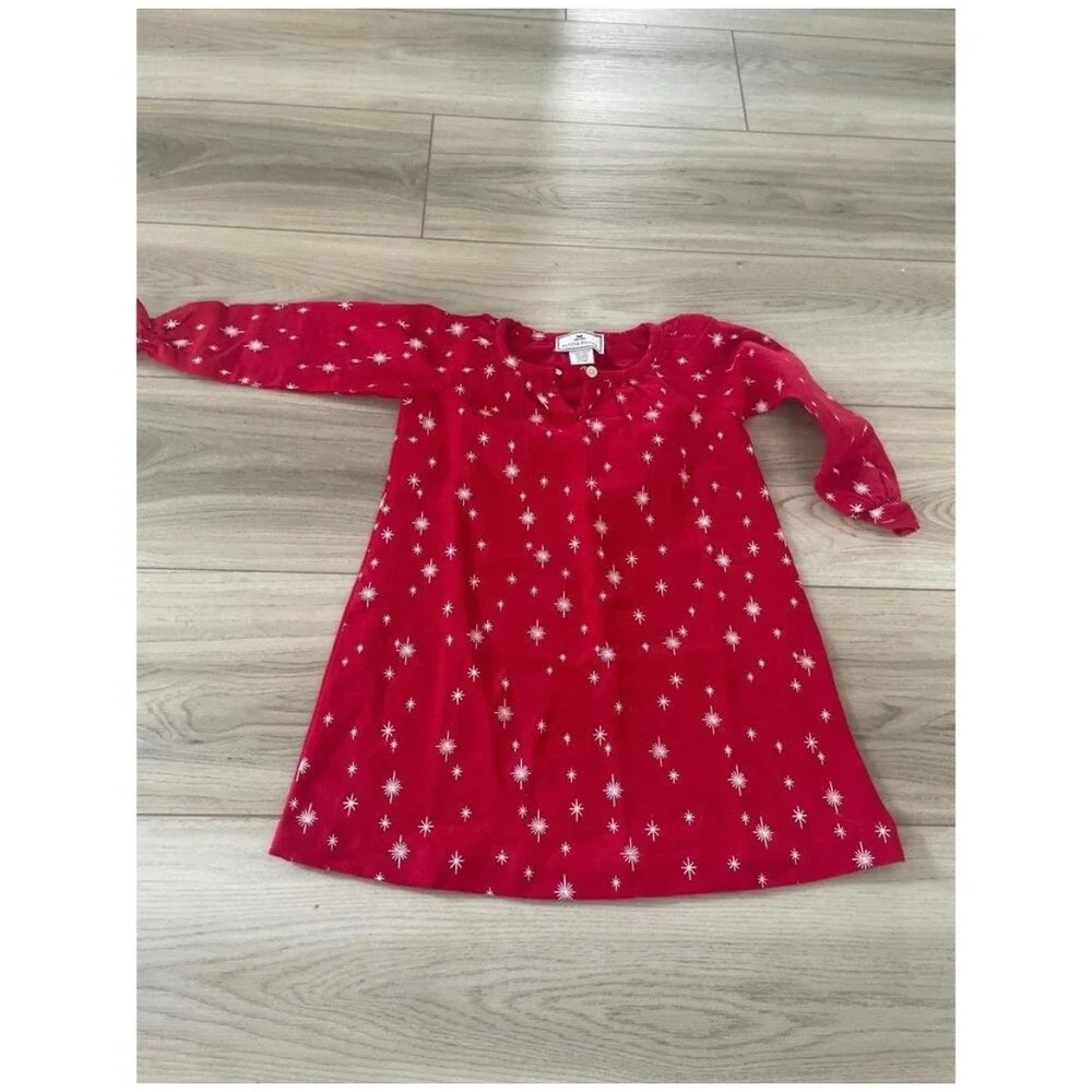 Petite‎ Plume Christmas Red Star Print Baby Night gown dress 6-12 Months